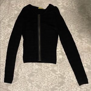 Catherine Malandrino Black Zip-up Cardigan - size small